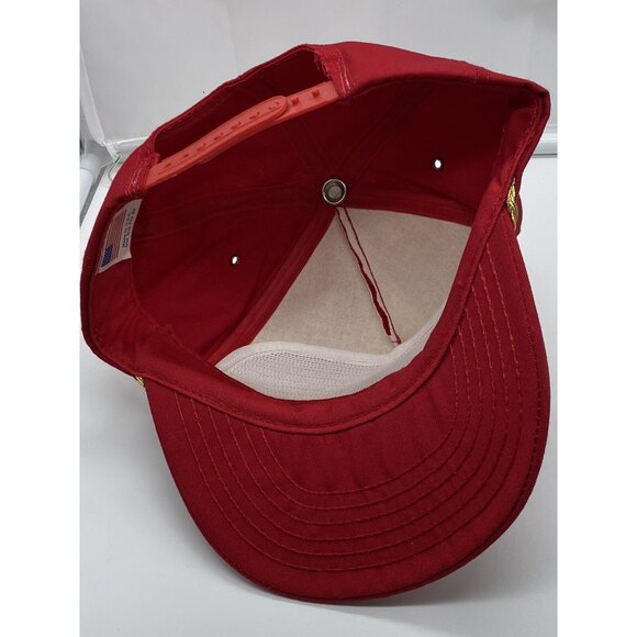 Anheuser Busch Beer Red Vintage Adjustable Adult Baseball Cap Hat Snap-back USA - Picture 5 of 13